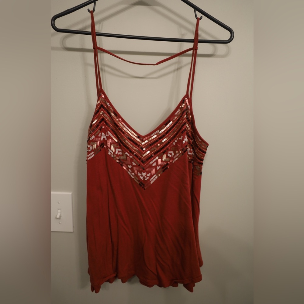 Express burnt orange tank top in medium